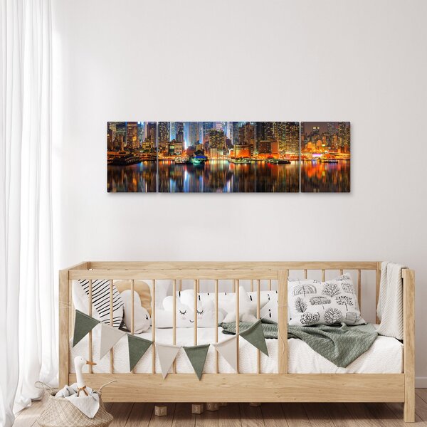 Obraz Manhattanu w nocy (170x50 cm)