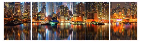 Obraz Manhattanu w nocy (170x50 cm)