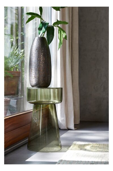 Szklany okrągły stolik ø 30 cm Dakwa – Light & Living