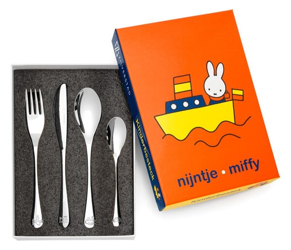 Sztućce dla dzieci ze stali nierdzewnej w kolorze srebra 4 szt. Miffy – Zilverstad