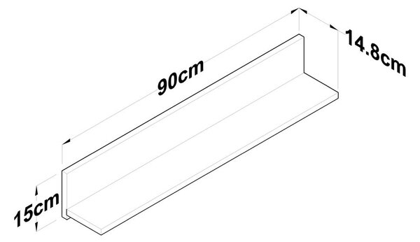 Półka w dekorze orzecha Petra – Kalune Design