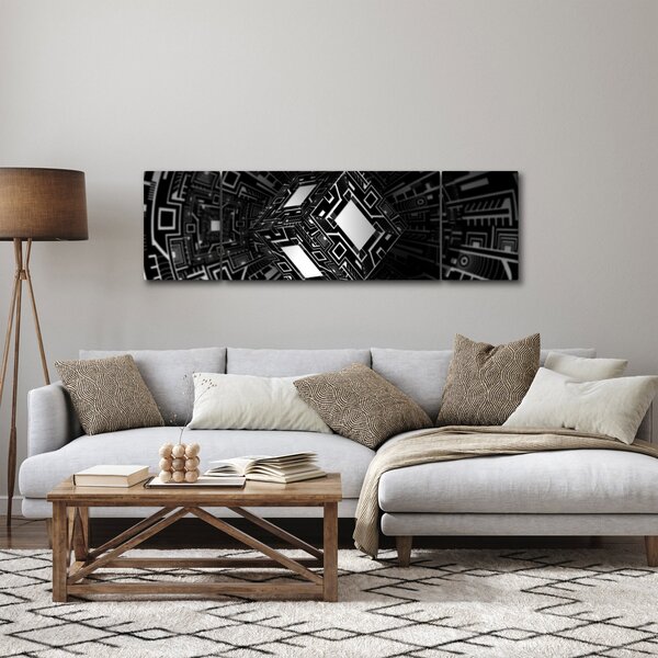 Obraz abstrakcyjnego sześcianu (170x50 cm)