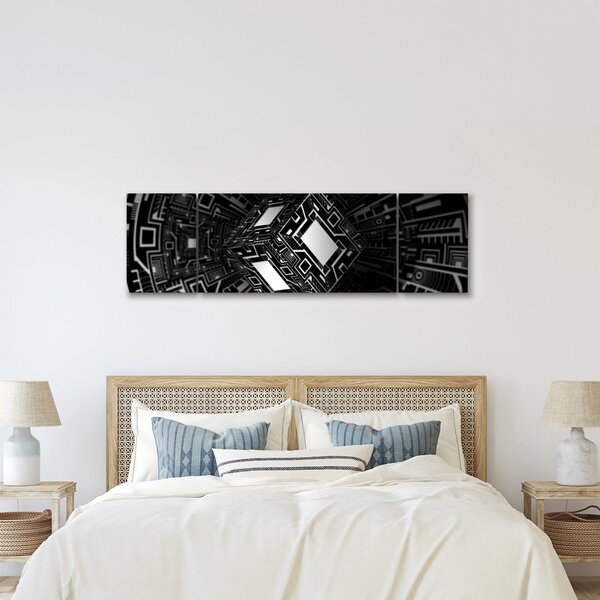 Obraz abstrakcyjnego sześcianu (170x50 cm)