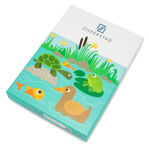 Sztućce dla dzieci ze stali nierdzewnej w kolorze srebra 4 szt. Water life – Zilverstad