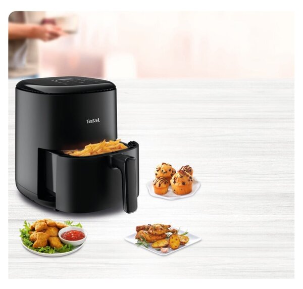 Czarna frytkownica beztłuszczowa EY145810 – Tefal
