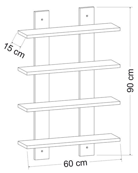 Biała półka piętrowa Laurel – Kalune Design