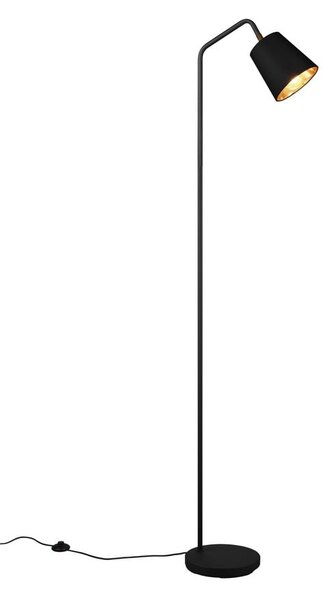 Czarna lampa stojąca z tekstylnym kloszem (wys. 148 cm) Buddy – Reality