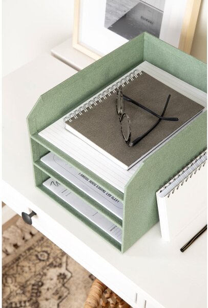 Zielony kartonowy organizer na dokumenty Trey Canvas Paper Laminate – Bigso
