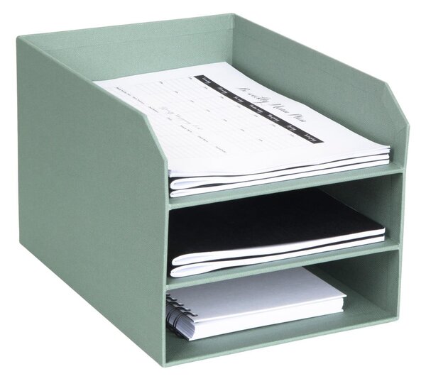 Zielony kartonowy organizer na dokumenty Trey Canvas Paper Laminate – Bigso