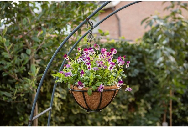 Wiszący koszyk metalowy Esschert Design Flower, ⌀ 25,2 cm