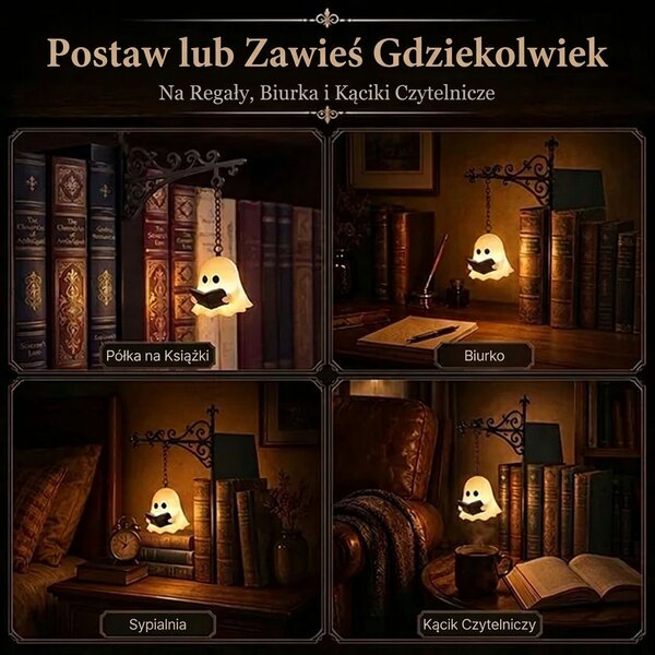 Shelfwisp™ Latarenka-duch Na Regał – 2 Szt