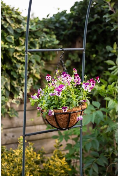 Wiszący koszyk metalowy Esschert Design Flower, ⌀ 25,2 cm