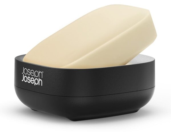 Czarna plastikowa mydelniczka Slim – Joseph Joseph