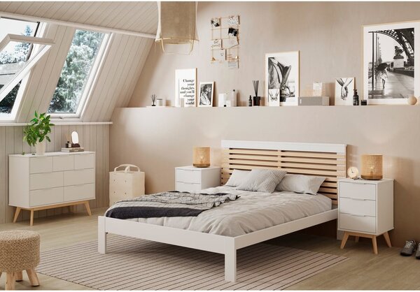 Biała niska komoda 120x83 cm Campus – Marckeric