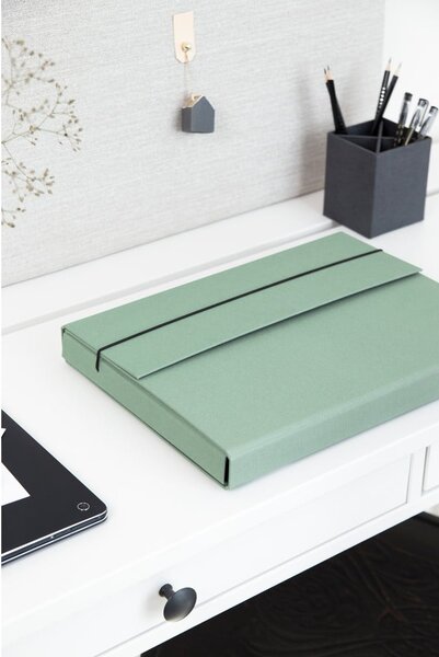 Zielony kartonowy organizer Olof Canvas Paper Laminate – Bigso