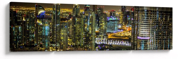 Obraz miasta nocą (170x50 cm)
