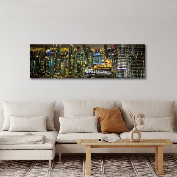 Obraz miasta nocą (170x50 cm)