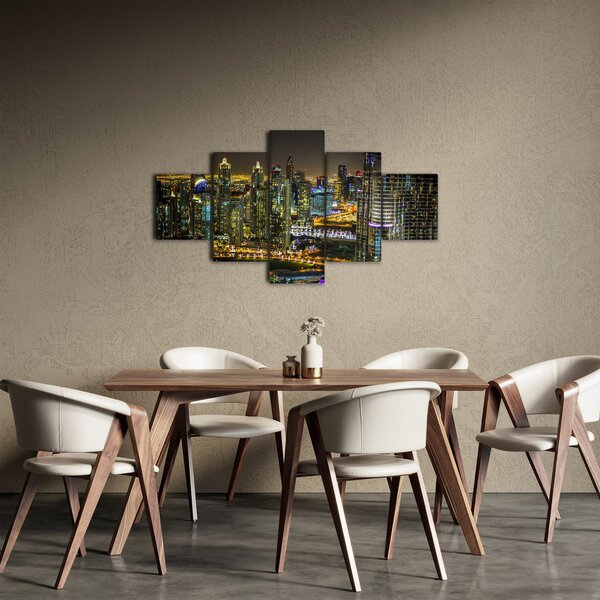 Obraz miasta nocą (125x70 cm)
