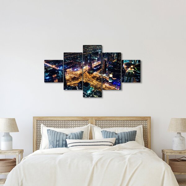 Obraz miasta nocą (125x70 cm)