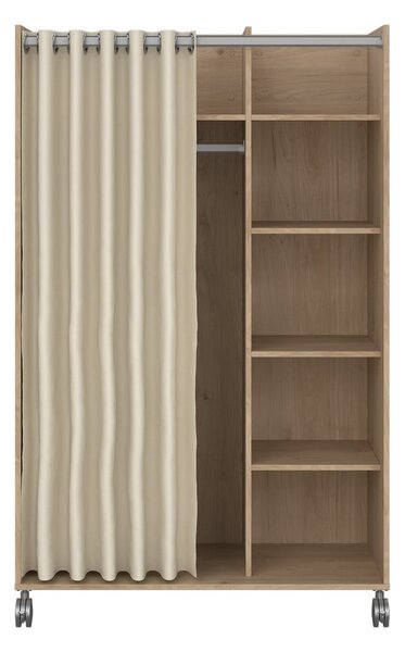 Beżowo-naturalna szafa w dekorze dębu 100x160 cm Kit – Tvilum