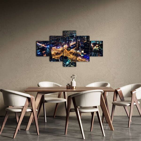 Obraz miasta nocą (125x70 cm)