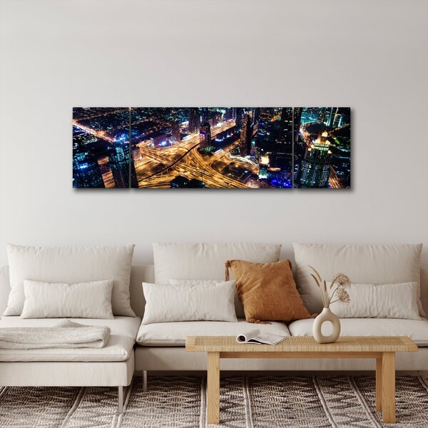 Obraz miasta nocą (170x50 cm)