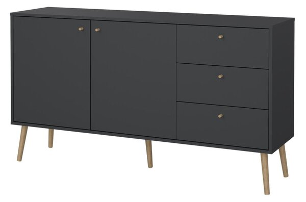 Antracytowa niska komoda 149x82 cm Bodo – Tvilum