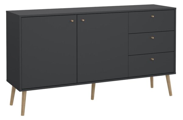 Antracytowa niska komoda 149x82 cm Bodo – Tvilum