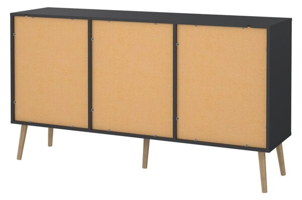 Antracytowa niska komoda 149x82 cm Bodo – Tvilum