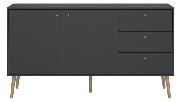 Antracytowa niska komoda 149x82 cm Bodo – Tvilum