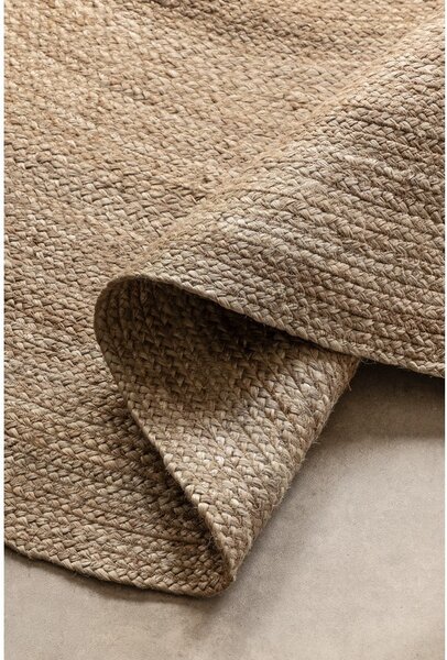Szarobeżowy okrągły dywan z juty dwustronny ø 100 cm Braided – Hanse Home