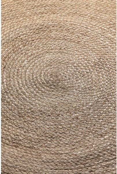 Szarobeżowy okrągły dywan z juty dwustronny ø 100 cm Braided – Hanse Home