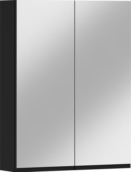 ADK Möbel – Wiszca szafka azienkowa – z lustrem Antico 60 – 78 x 60 x 17 cm – czarna