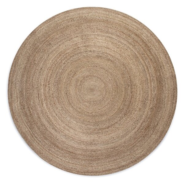 Szarobeżowy okrągły dywan z juty dwustronny ø 100 cm Braided – Hanse Home