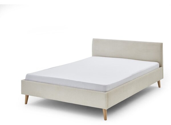 Beżowe tapicerowane łóżko dwuosobowe bez stelaża 140x200 cm Wicki – Meise Möbel
