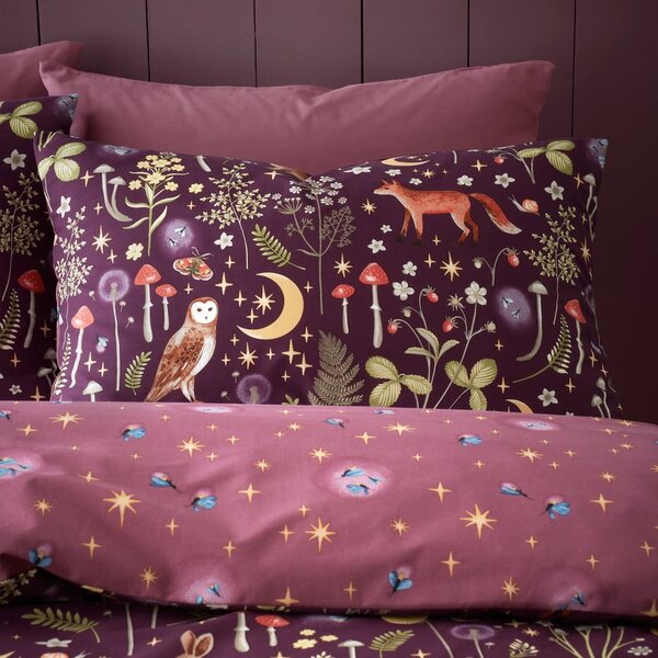 Fioletowa pościel jednoosobowa 135x200 cm Enchanted Twilight – Catherine Lansfield