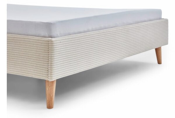 Beżowe tapicerowane łóżko dwuosobowe bez stelaża 140x200 cm Wicki – Meise Möbel