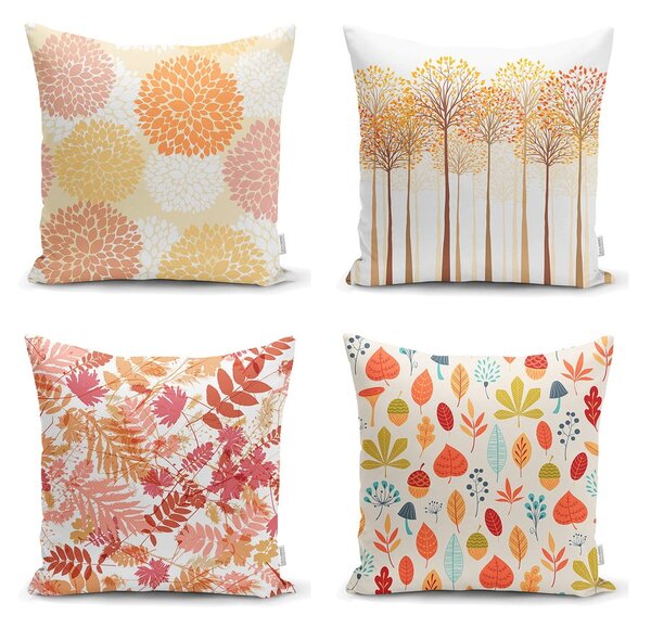 Zestaw 4 poszewek na poduszki Minimalist Cushion Covers Autumn Design, 45x45 cm
