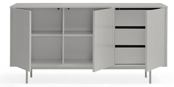 Szara niska komoda 159x80 cm Sierra – Teulat