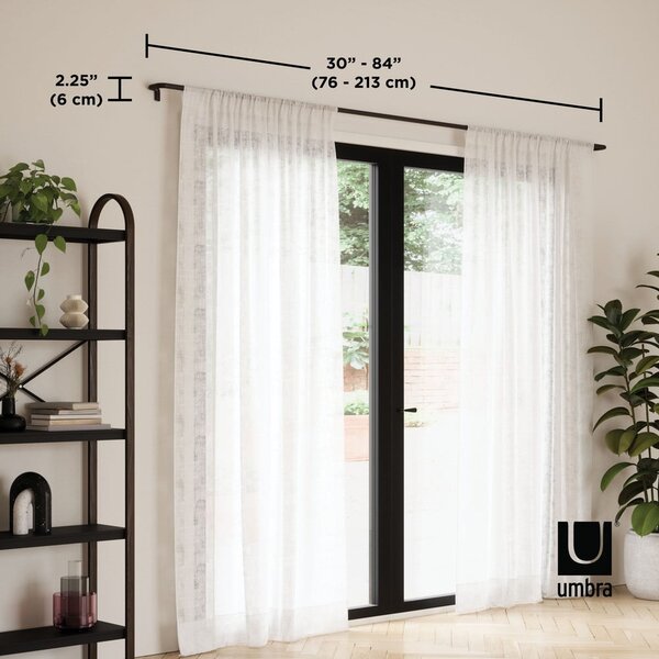 Stalowy regulowany karnisz 76 - 213 cm Twilight – Umbra