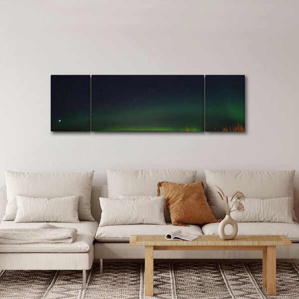 Obraz zorzy polarnej (170x50 cm)