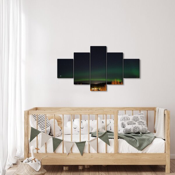 Obraz zorzy polarnej (125x70 cm)