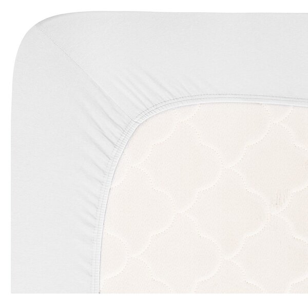 Białe dżersejowe prześcieradło z gumką 90x200 cm Boxspring – Andrea Simone