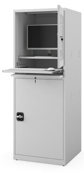 Szafa komputerowa STEVE, 640 x 1750 x 630 mm, szara