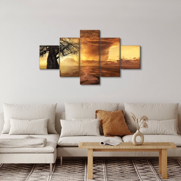 Obraz pomarańczowych chmur (125x70 cm)