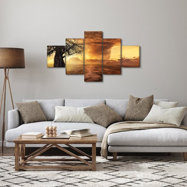 Obraz pomarańczowych chmur (125x70 cm)
