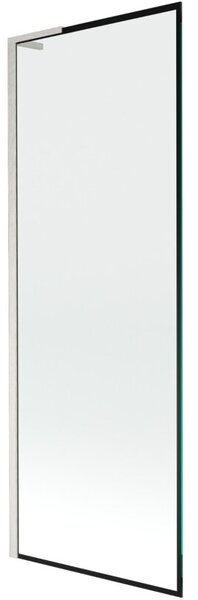 Mexen Next L parawan nawannowy 1-skrzydłowy 70 x 150 cm, czarna ramka, nikiel szczotkowany - 895-070-000-03-70-97