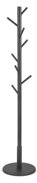 Czarny wieszak z litego drewna kauczukowego ø 36x170 cm Bro – Spinder Design