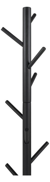 Czarny wieszak z litego drewna kauczukowego ø 36x170 cm Bro – Spinder Design