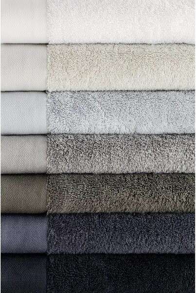 Szare ręczniki z bawełny organicznej frotte zestaw 2 szt. 30x50 cm Riva – Blomus